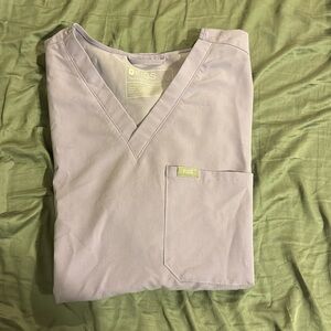 Figs lavender haze scrub top